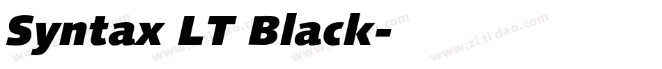 Syntax LT Black字体转换